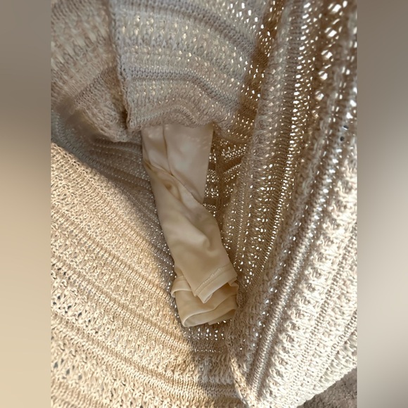 Dee Elly Crochet Razorback Maxi Dress Off-White Size Extra Small - Picture 8 of 10